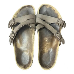 Birkenstock Yao Birkibuc Balance Sandals Mocha Women Size 8.5‎